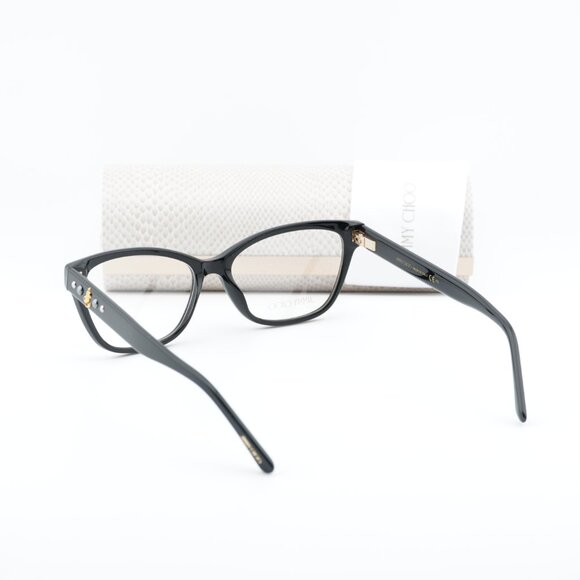 Jimmy Choo JC334 0807 00 Cat Eye 54mm Eyeglasses - Black - Picture 9 of 10